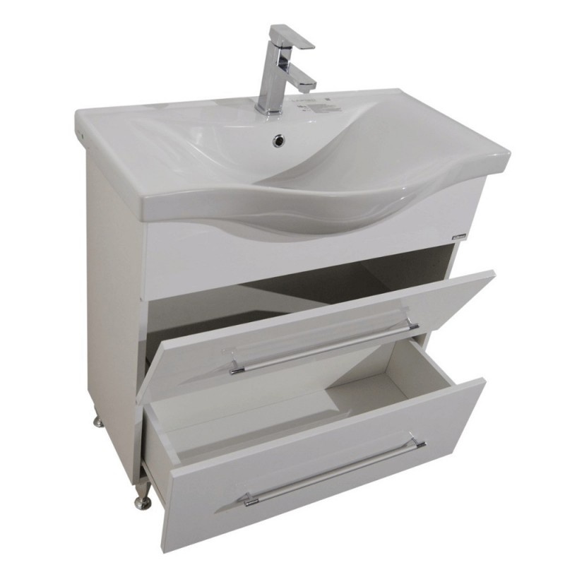 Baza si lavoar baie GN1871 - 80 cm, alb