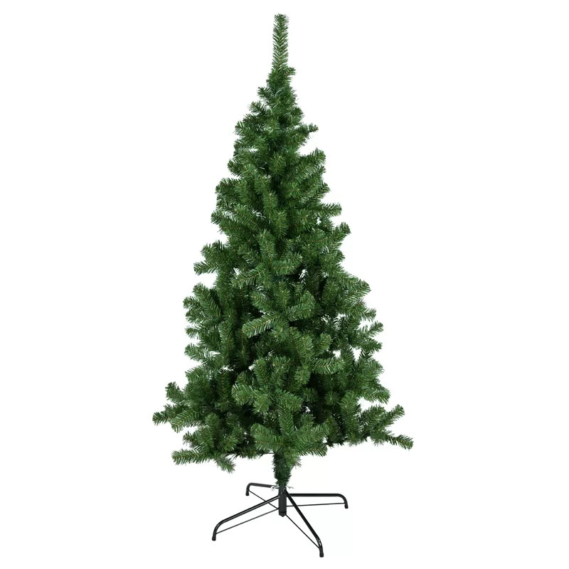 Brad artificial de Craciun Morzine, PE/PVC, verde/negru, 101 x 180 cm