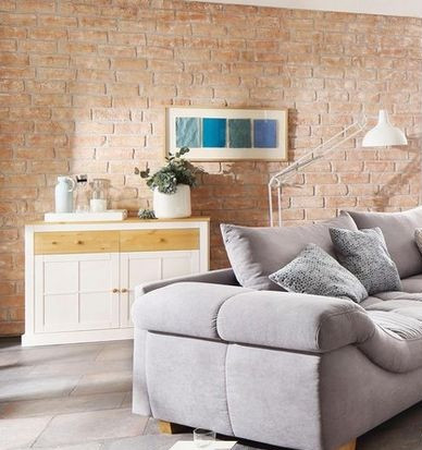 Bufet Dann Home Affaire, lemn masiv, alb/natur, 63 x 10 x 135 cm 135 imagine 2022