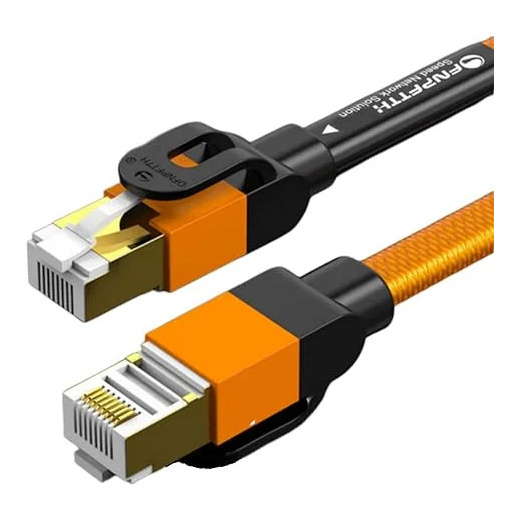 Cablu retea Ofnpftth CAT7,1 0Gbps/600MHz nailon, portocaliu, 5 m