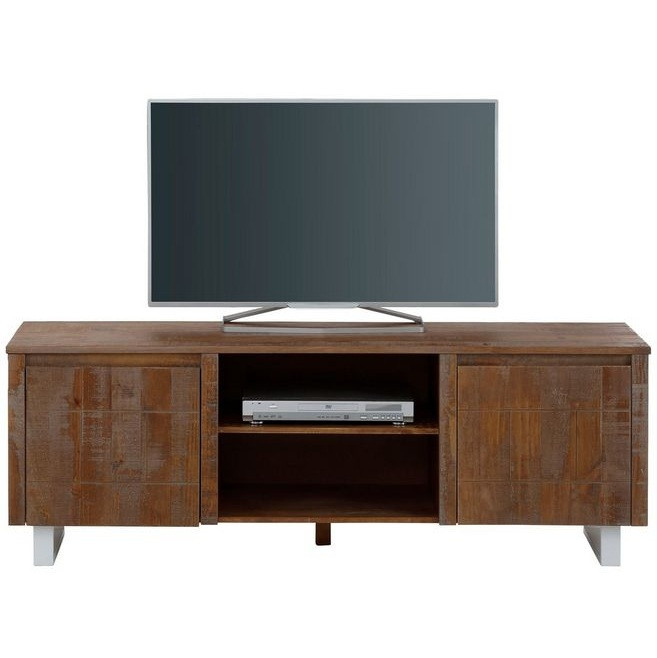 Comoda TV Industrial by Home Affaire, lemn masiv, 40 x 160 x 55 cm chilipirul-zilei.ro/ imagine model 2022