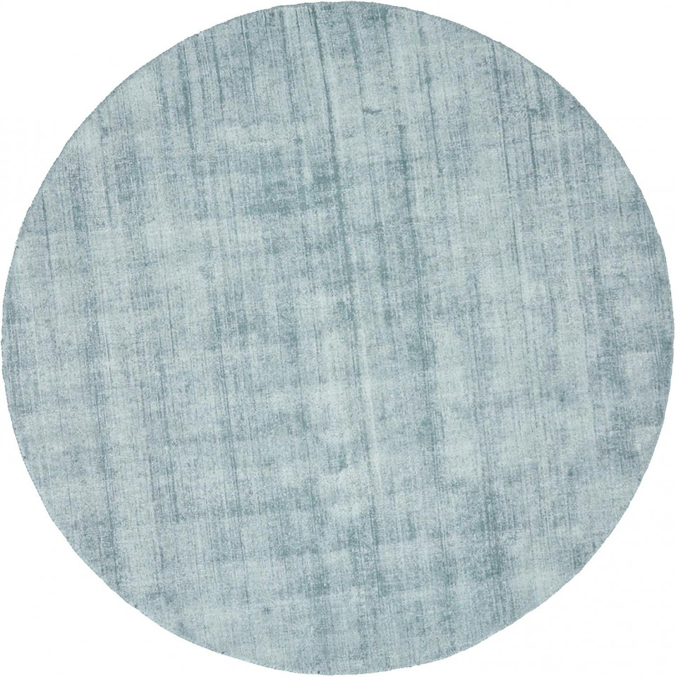 Covor rotund Jane, viscoza, albastru, 200 cm 200