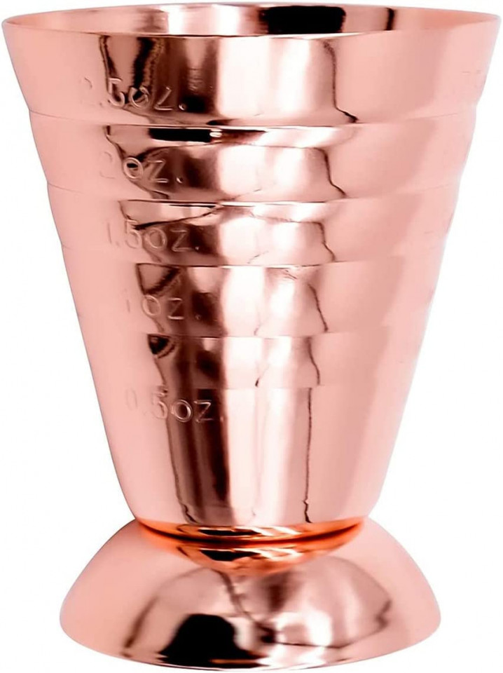 Cupa pentru masurare Bakiauli, otel inoxidabil, rose, 75 ml