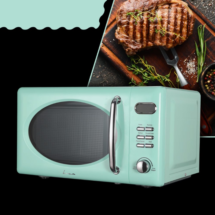 Cuptor cu microunde Fram FMW-20DGGR, 20l, 700W, Digital, Grill 800W, 5 Nivele de putere, Functie decongelare, Verde, RESIGILAT, 1 AN GARANTIE