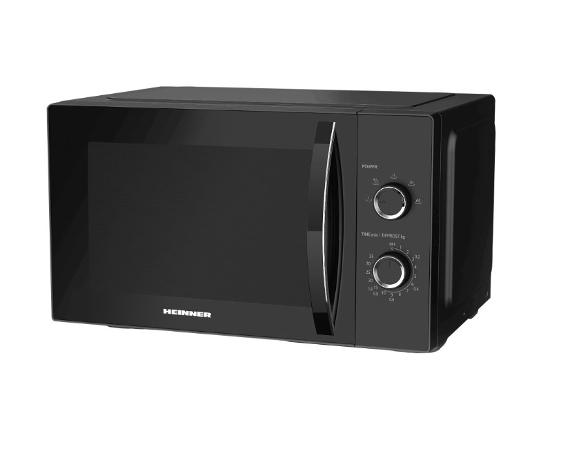 Cuptor cu microunde Heinner HMW-MD25MBK, 25 l, Control mecanic, 800 W, Negru, RESIGILAT, 1 AN GARANTIE