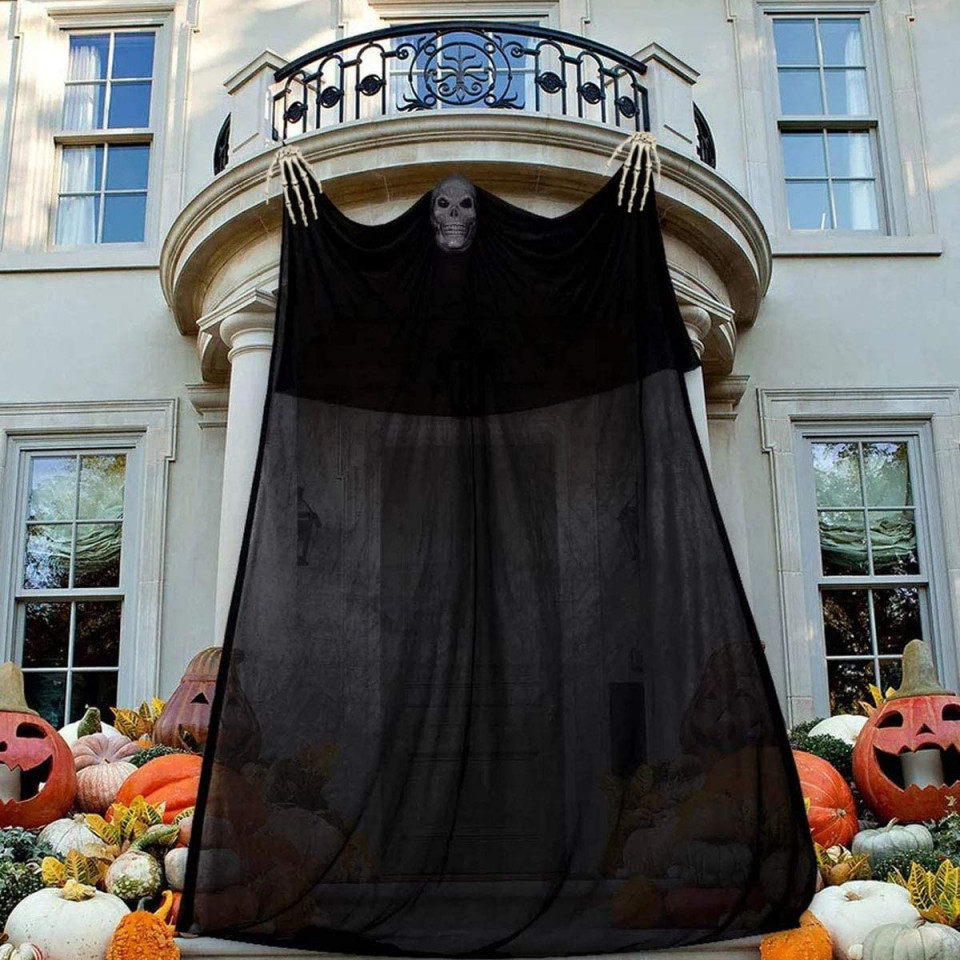 Decoratiune pentru Halloween Vohoney, textil, negru, 2 x 3,3 m 3+3 pret redus