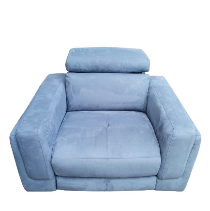 Fotoliu recliner Places of Style, 103 x 95 x 45 cm, lemn/metal/ tesatura, albastru deschis 103
