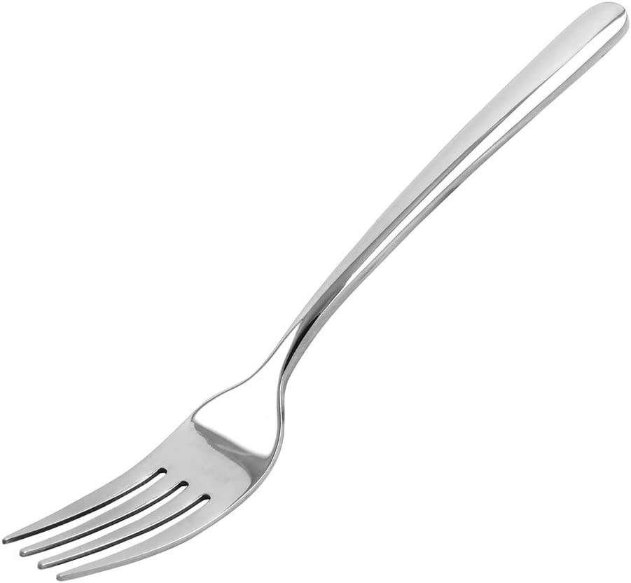 Furculita pentru salate Sourcingmap, otel inoxidabil, argintiu, 21 cm Argintiu