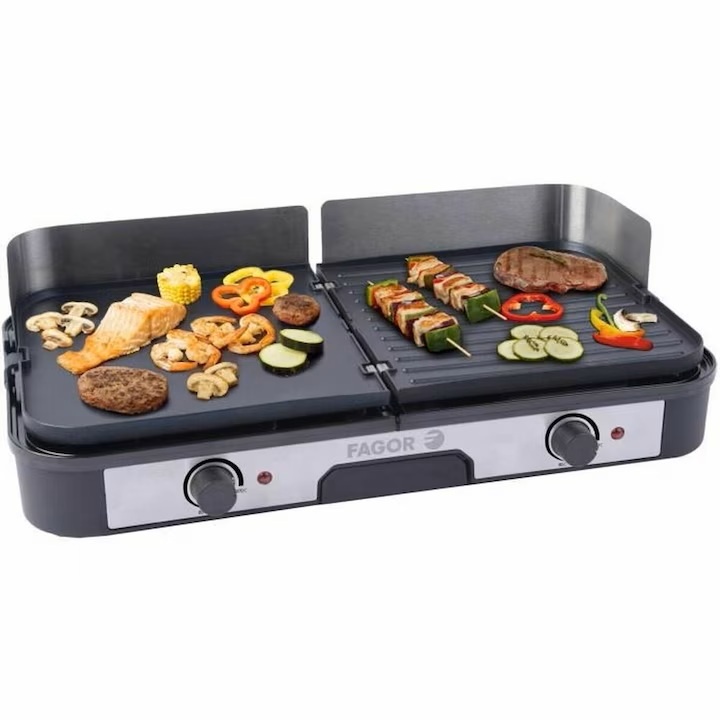 Gratar electric, Fagor, FG823, 2200 W, inox, extra mare, Resigilat, Grad B