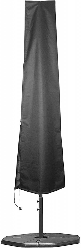 Husa de protectie parasolar Zizwe, negru, tesatura oxford, 190 x 26 x 56 cm