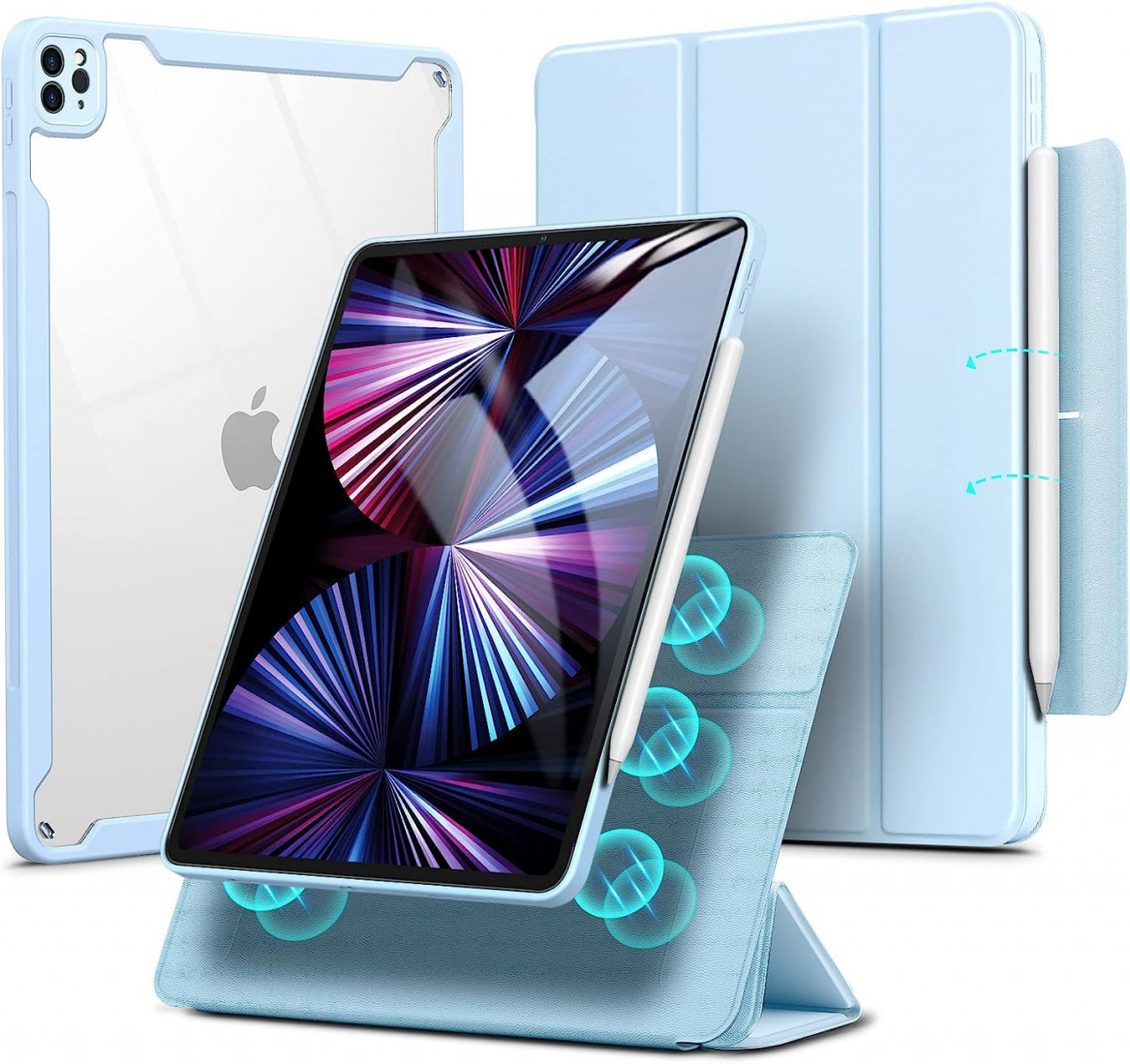 Husa de protectie pentru iPad PRO 2021 Esr, plastic, albastru deschis, 11 inchi