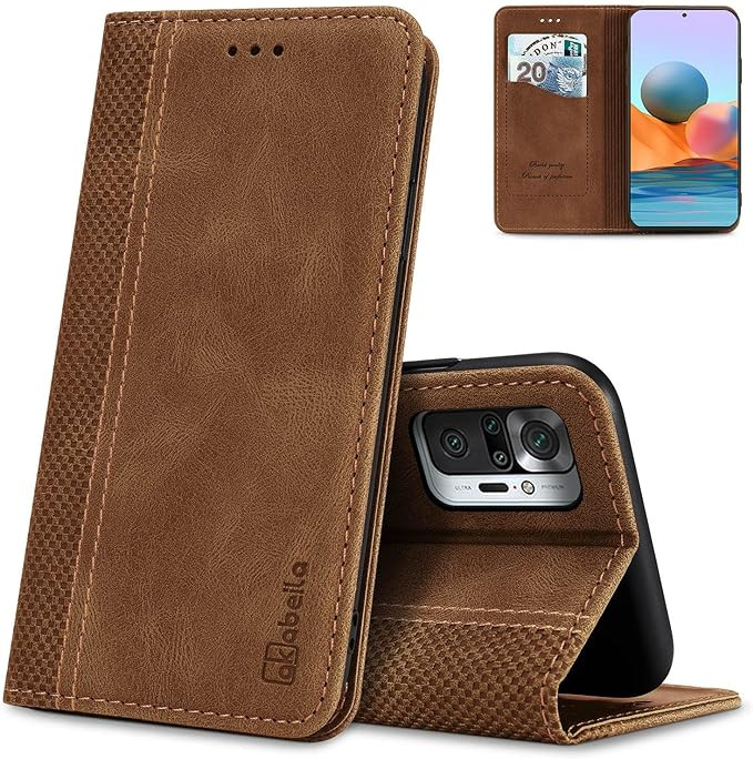 Husa ESONG pentru ASUS Zenfone 9/Zenfone 9Z , piele ecologica ,maro