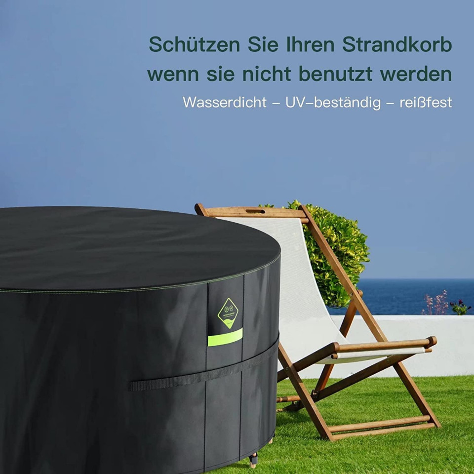 Poze Husa pentru mobilier de gradina Awnic, tesatura Oxford, negru, 71 x 250 cm