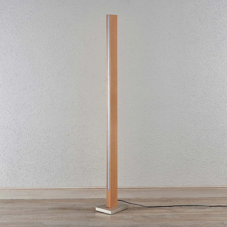 Poza Lampadar Tamlin, LED, lemn/metal, natur, 15 x 20 x 151,5 cm