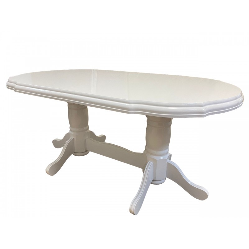 Masa extensibila living SB Nork alba, 74x90x160/200 cm
