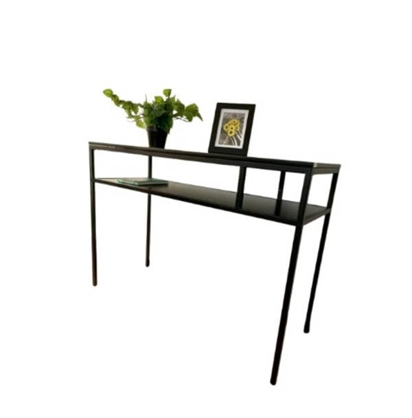 Masa tip consola Guido Maria Kretschmer, metal/lemn, negru, 110 x 40 x 78 cm
