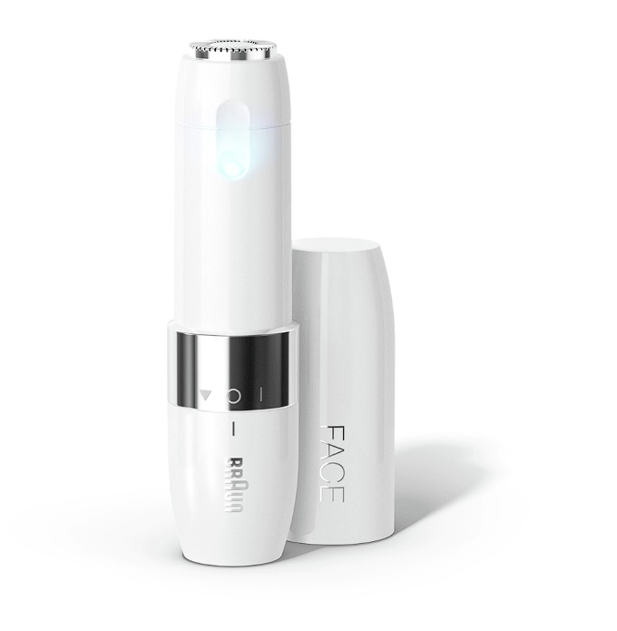 Mini aparat pentru indepartarea parului facial Braun FACE FS1000, pe baterii, Alb, Resigilat, Grad A