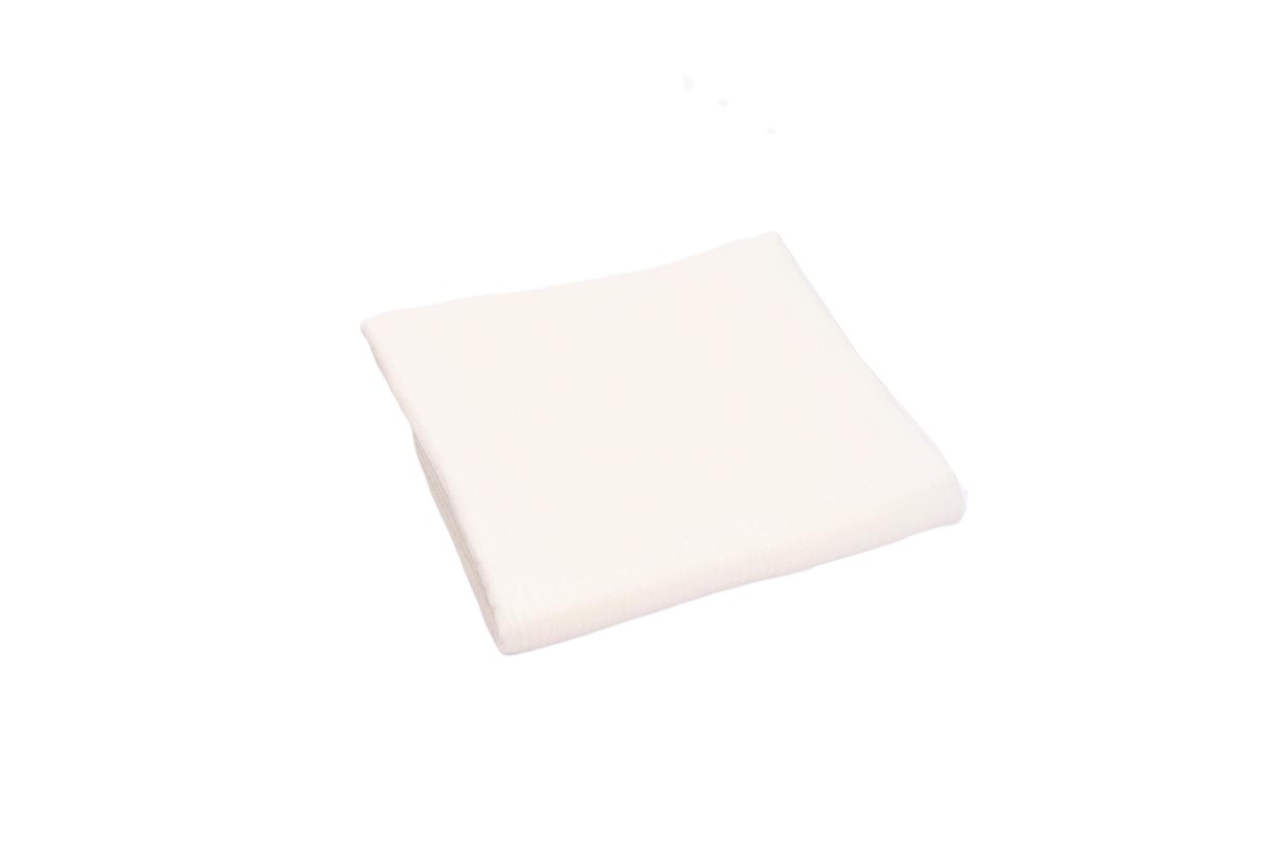 Muselina bumbac organic alb 80x80 cm