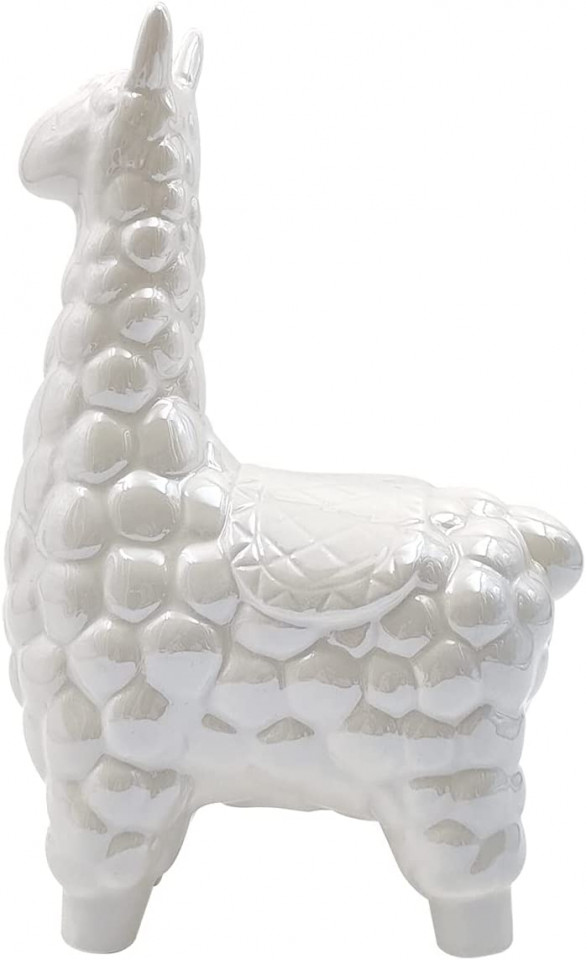 Obiect decorativ oaie Casaido, ceramica, bej, 20,6 x 13,5 x 7,5 cm. 135