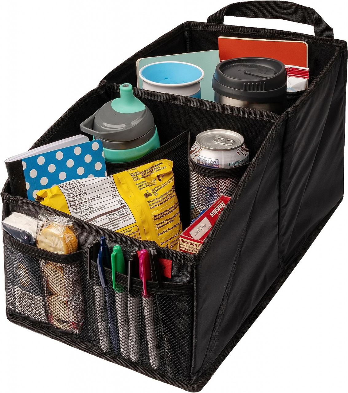 Organizator auto Lusso Gear, textil, negru, 25,4 x 45,7 x 22,8 cm