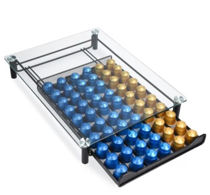 Organizator capsule Nespresso, 60 capsule, 30 x 40 x 6,5 cm, resigilat