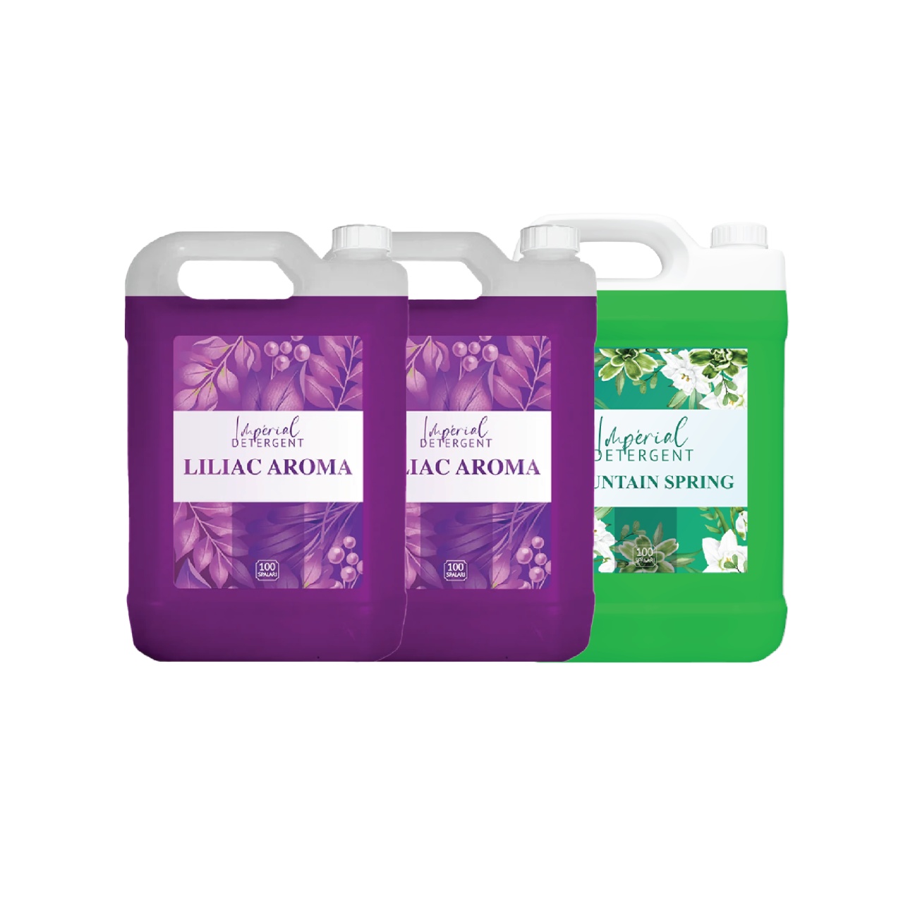 Pachet 3 Detergenti 2x Liliac Aroma + 1x Spring Mountain 5l, made in Romania