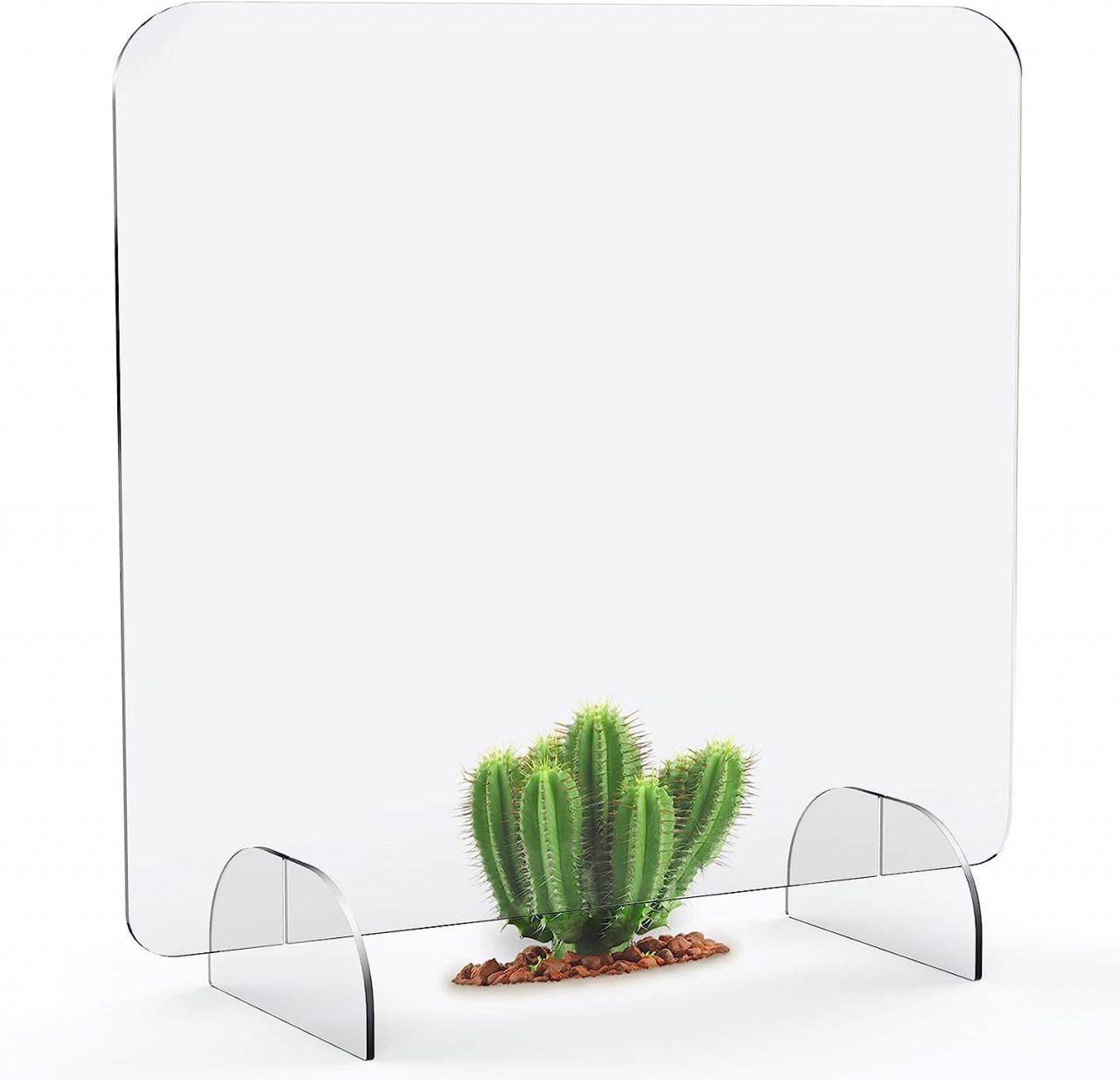 Panou despartitor pentru birou Lf Loiaafel, plexiglas, transparent, 69,3 x 60 x 60 cm
