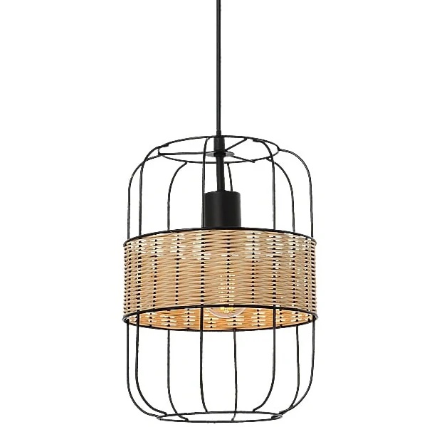 Pendul Rabalux Indiana, 1xE27, negru, 120 cm lungime, 22 cm diametru