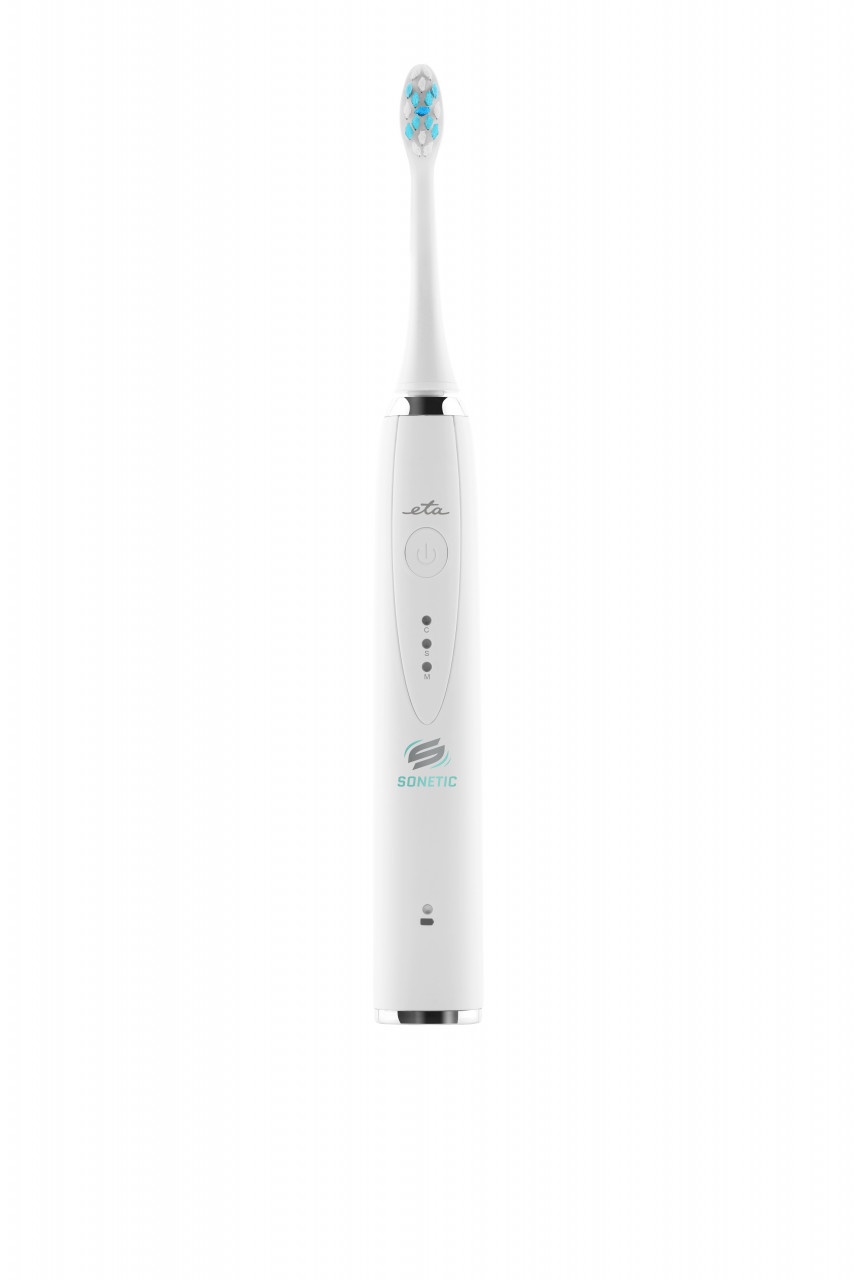 Periuta electrica sonica ETA Sonetic Holiday 4707 90000, dezinfectare UV, 2 capete, alb