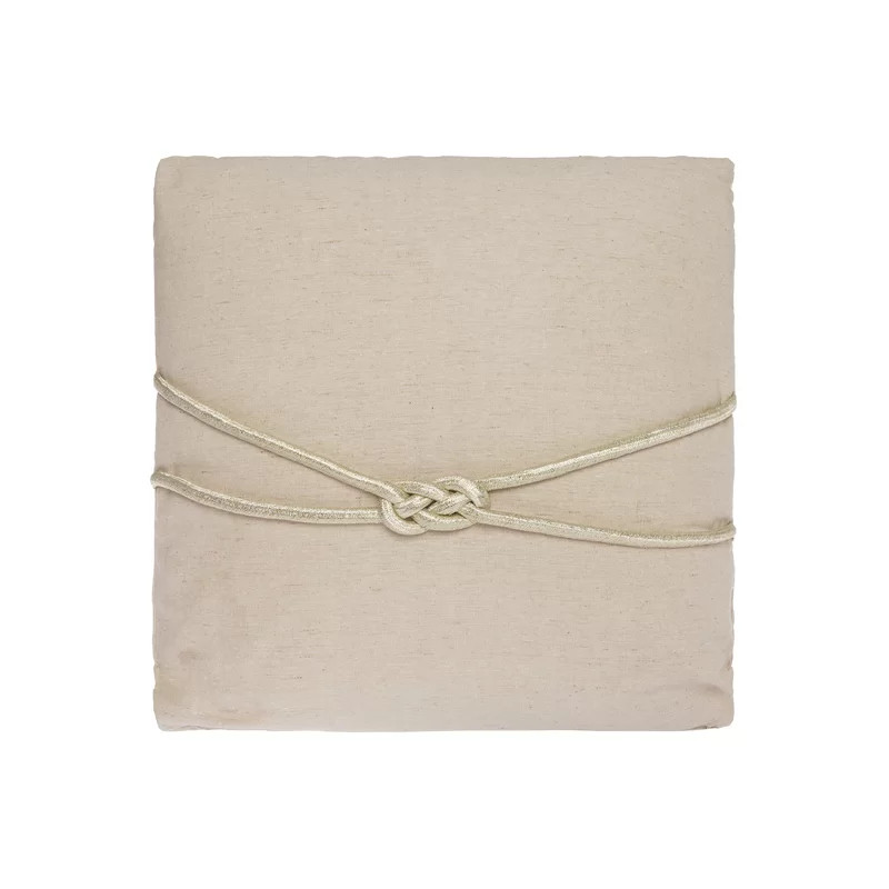 Perna decorativa Brambly Cottage, poliester/in, bej/auriu, 45 x 45 x 8 cm