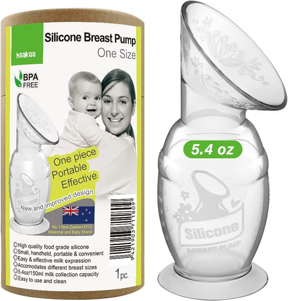 Pompa manuala pentru san Haakaa, silicon, transparent, 150 ml Articole pentru bebeluși 2023-09-25 3