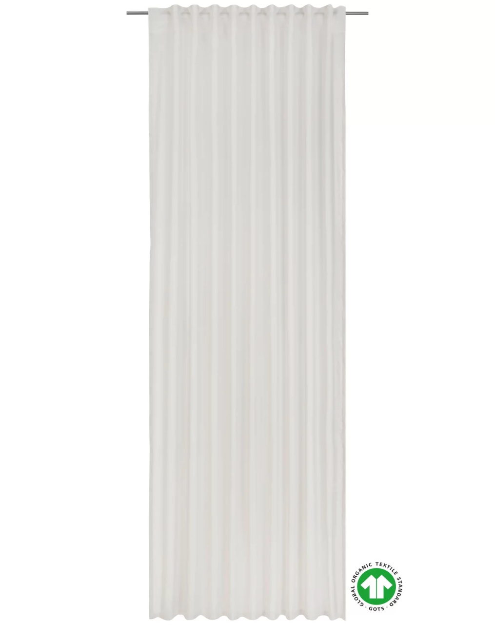Set 2 perdele Bio-Luise, alb, 140x255-267cm