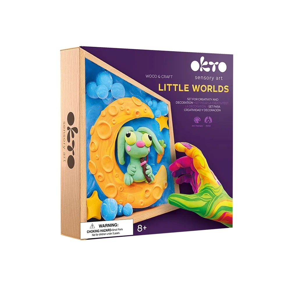 Set creatie Wood & Craft - Little Worlds, 21*21cm - Bunny Moon