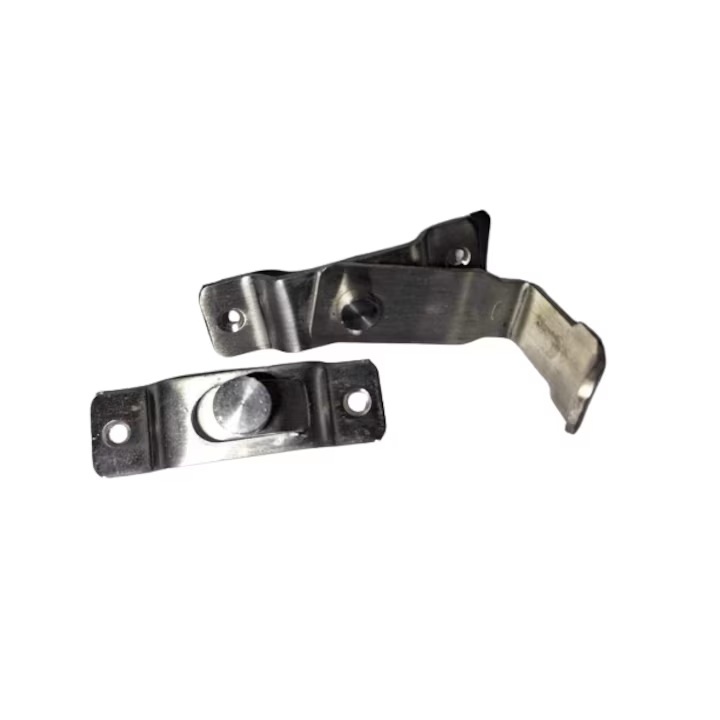 Set de 2 incuietori pentru usi/ferestre Cococity, otel inoxidabil, argintiu, 85 x 64 x 25 mm