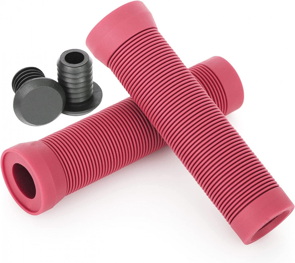 Set de 2 mansoane pentru bicicleta VOKUL, cauciuc, roz, 15 x 3,2 cm