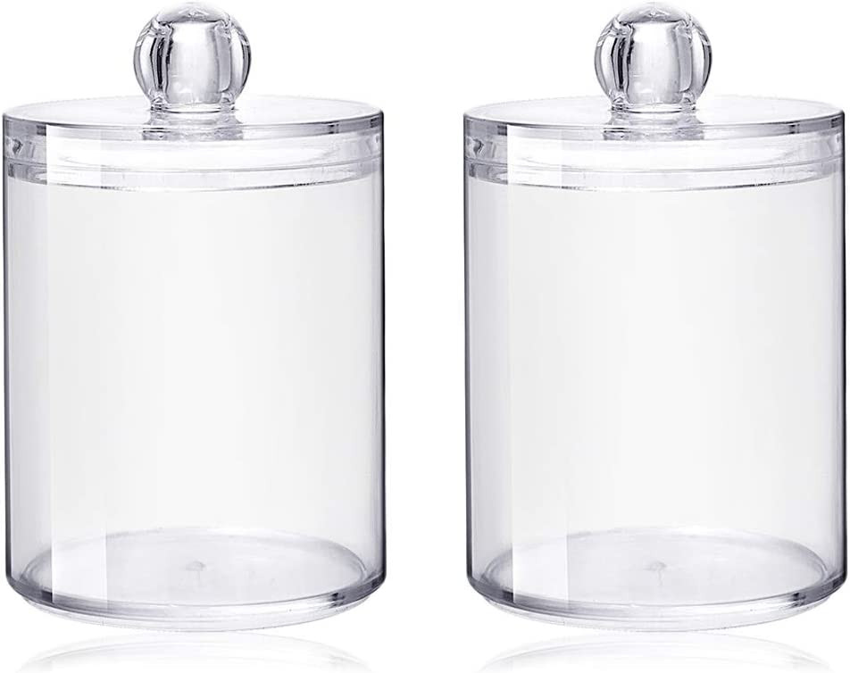 Set de 2 organizatoare pentru cosmetice INTVN, plastic, transparent, 10,5 x 7 cm