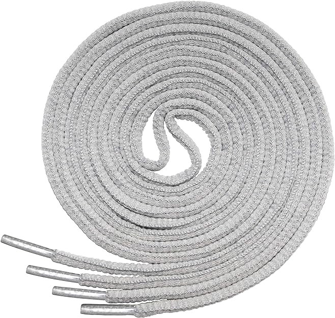 Set de 2 perechi de sireturi pentru incaltaminte Lorpops, gri, poliester, 160 cm