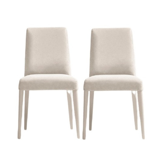 Set de 2 scaune tapitate Cornish, alb, 86 x 48 x 58 cm image0