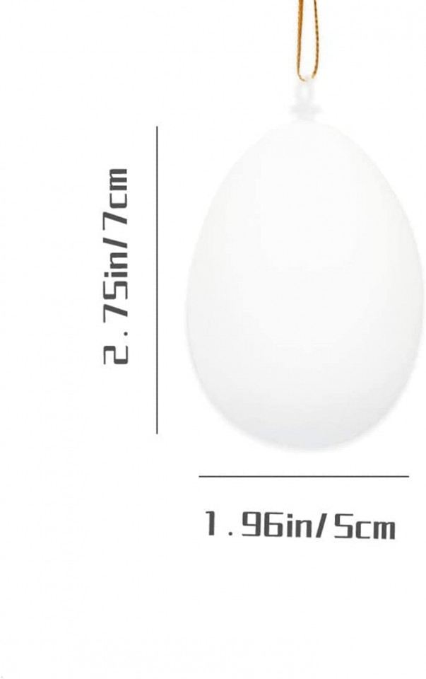 Set de 20 oua pentru Paste, cu acuarele si pensoane, plastic, multicolor, 5 x 7 cm
