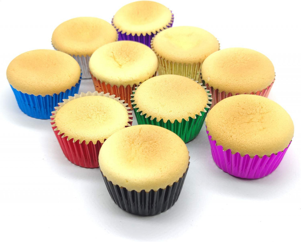 Poze Set de 200 forme pentru briose Mombake, hartie, multicolor, 5 x 7,6 x 3,1 cm