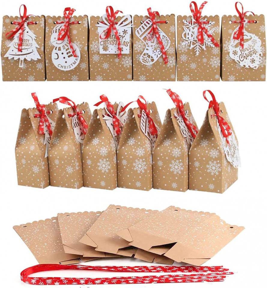 Set de 24 pungi si 24 etichete Fictezlove, hartie, multicolor, 12 x 7 x 18,5 cm Gătit și servire 2023-09-25