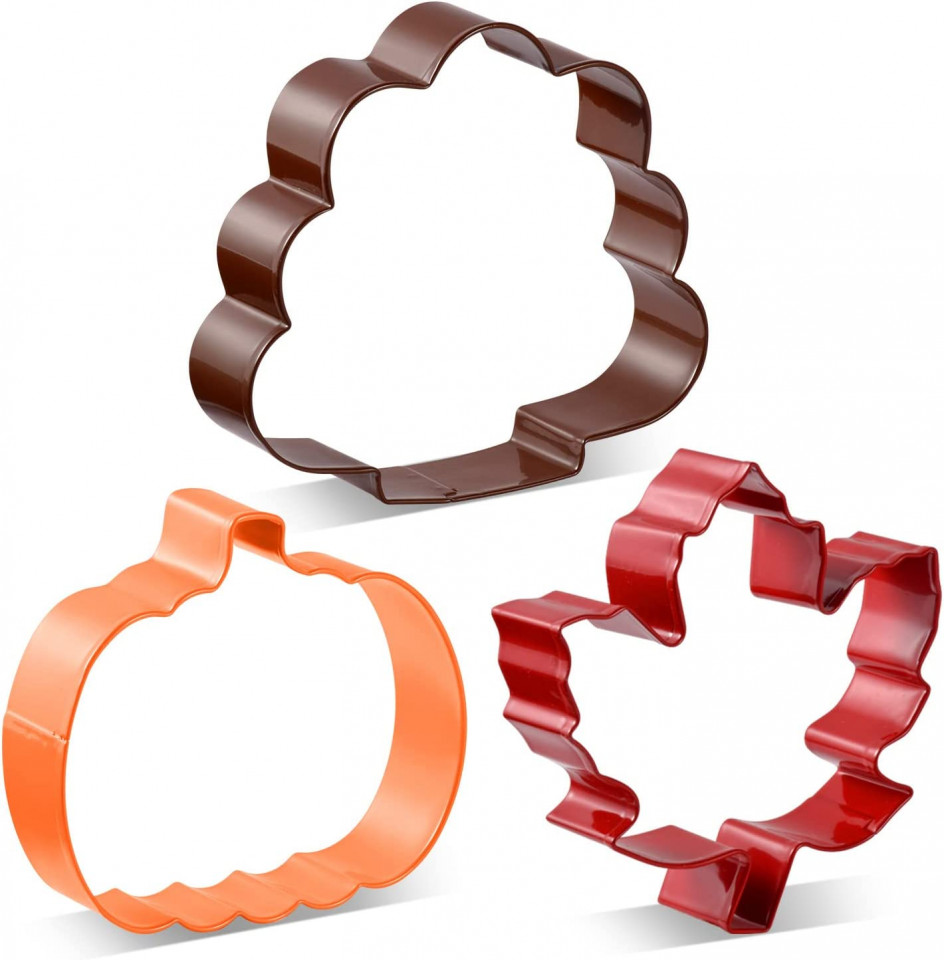 Set de 3 forme pentru biscuiti KENIAO, otel inoxidabil, multicolor, 8,6 x 10,4 cm / 9 x 8,7 cm / 7,4 x 8,6 cm 104