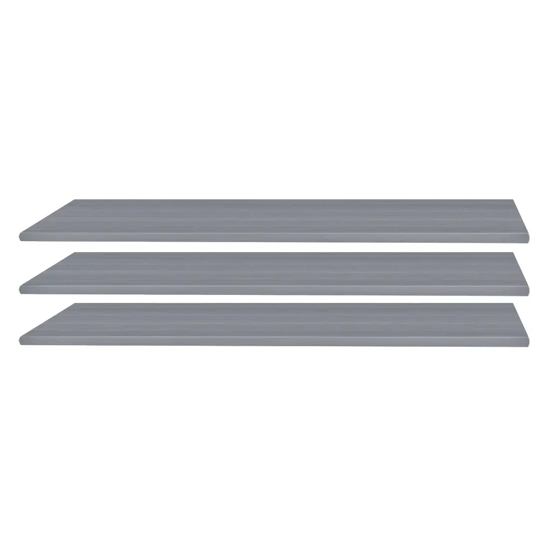 Set de 3 rafturi Glauzig, PAL, gri, 87 x 2 x 50 cm