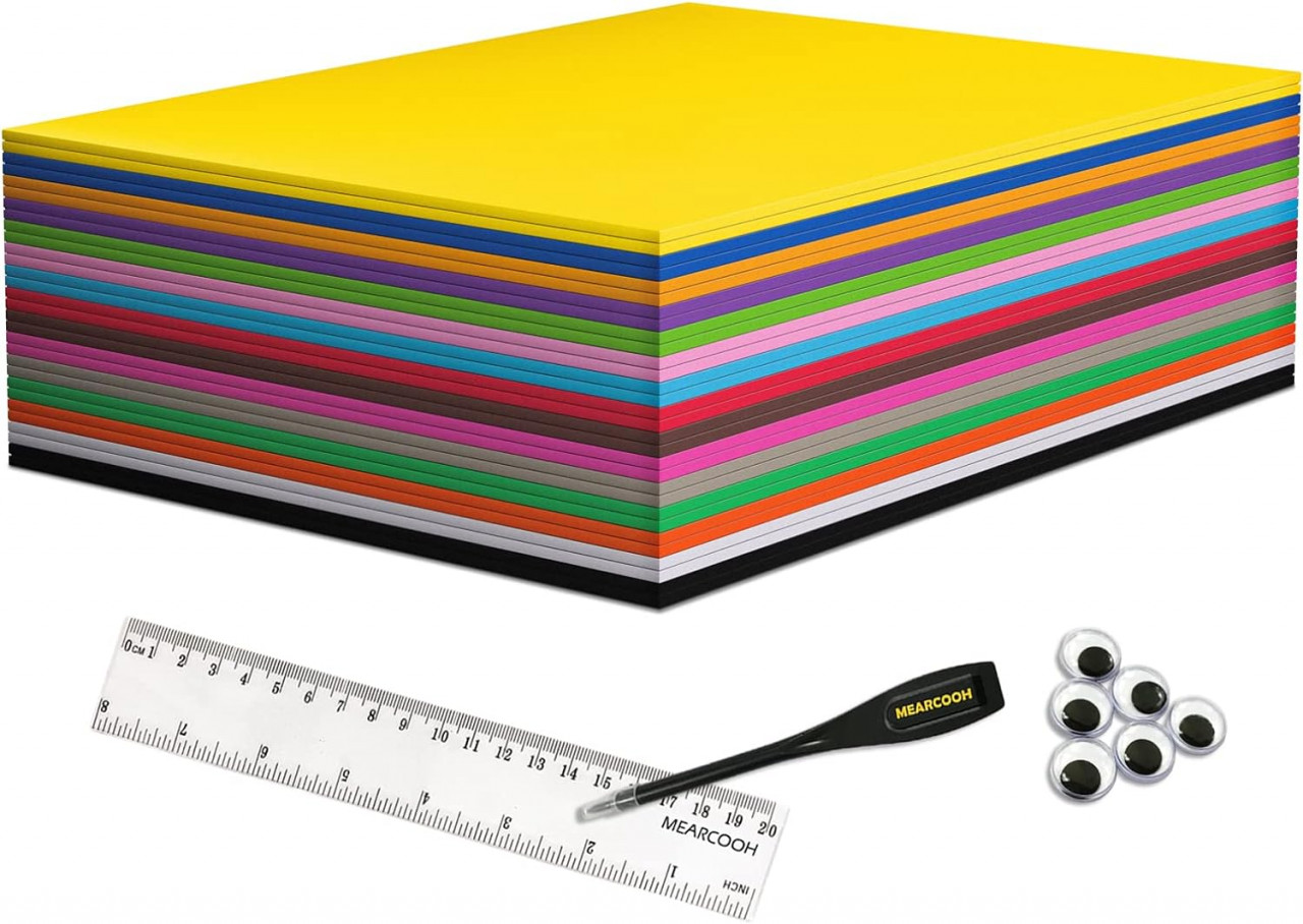 Set de 30 coli pentru bricolaj MEARCOOH, spuma EVA, multicolor, 22 x 30 x 0,2 cm