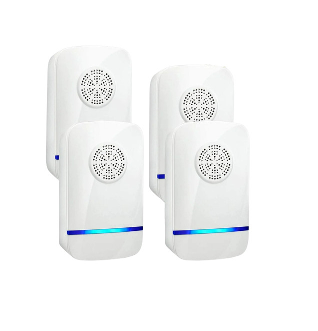 Set de 4 dispozitive cu ultrasunete pentru indepartarea daunatorilor Six Foxes, ABS, alb, 22-50 KHz Pret Redus chilipirul-zilei pret redus imagine 2022