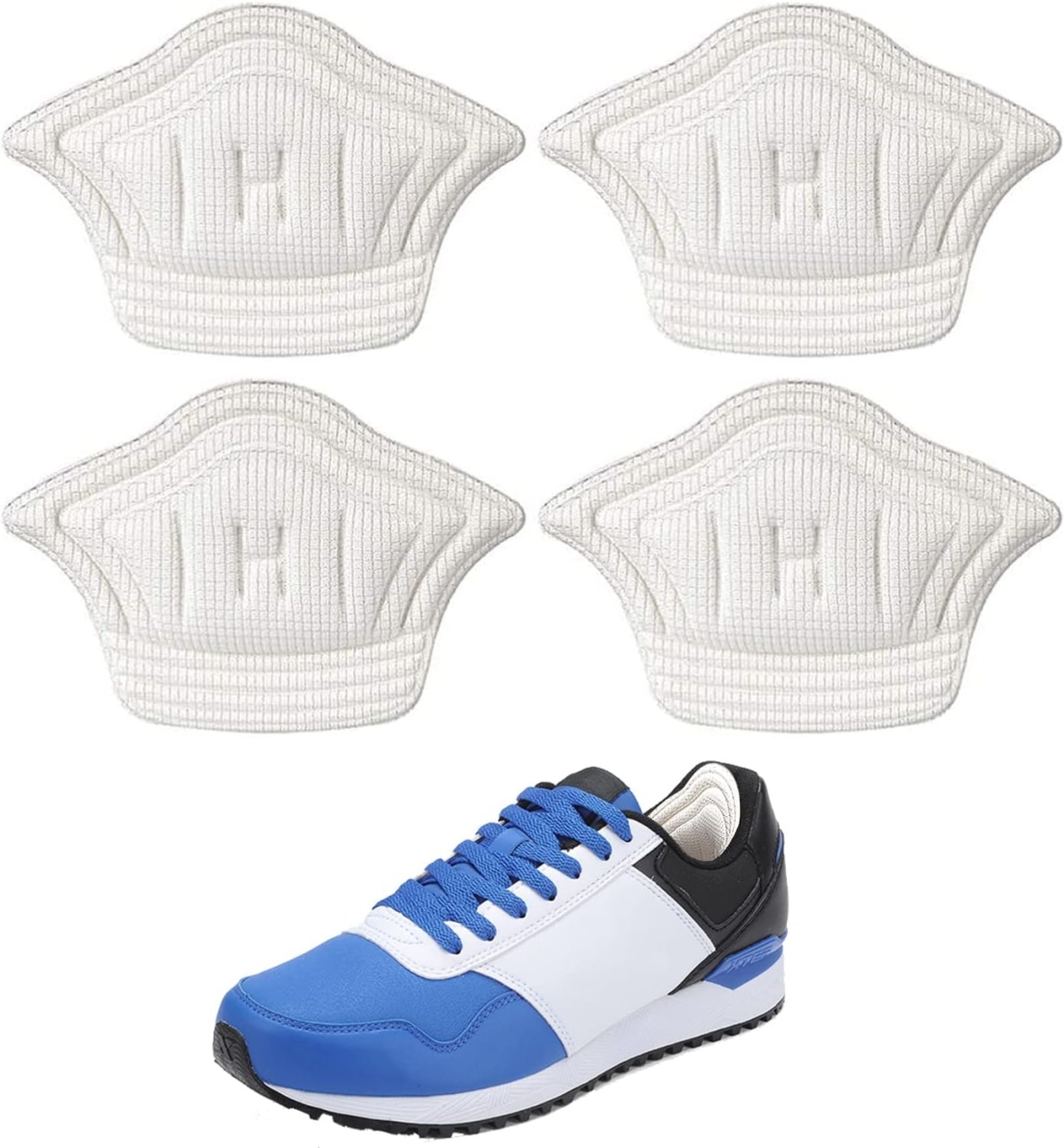 Set de 4 insertii pentru calcaie Puikos, spuma, alb