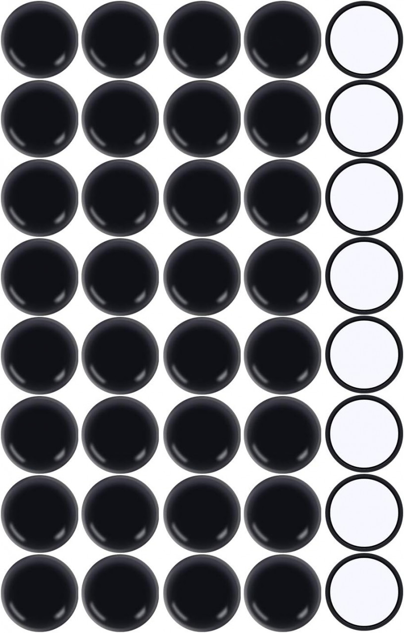 Set de 40 tampoane adezive pentru mobilier Ezprotekt, plastic/spuma EVA, negru, 28 mm Accesorii imagine noua