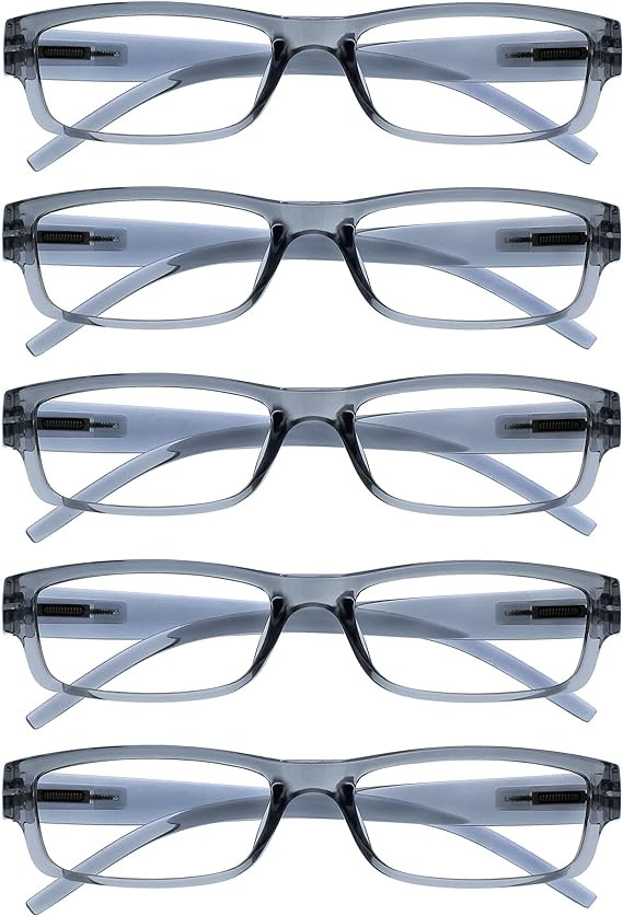 Set de 5 perechi de ochelari pentru citit Opulize, gri, +3.00