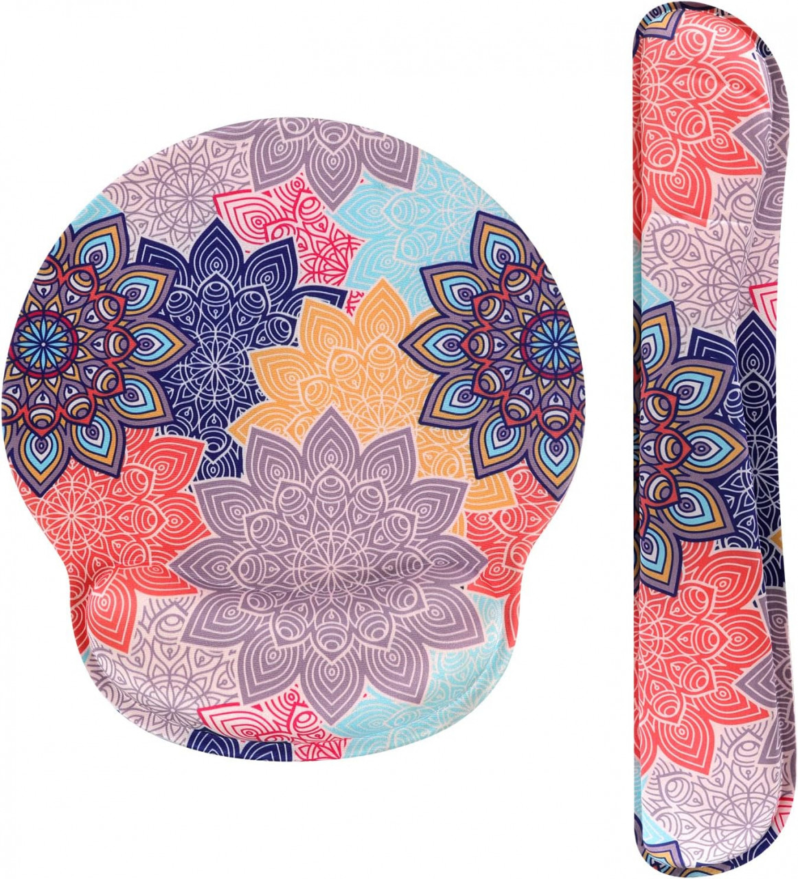 Set mousepad si suport pentru incheietura Haocoo, spuma cu memorie/cauciuc PU, multicolor