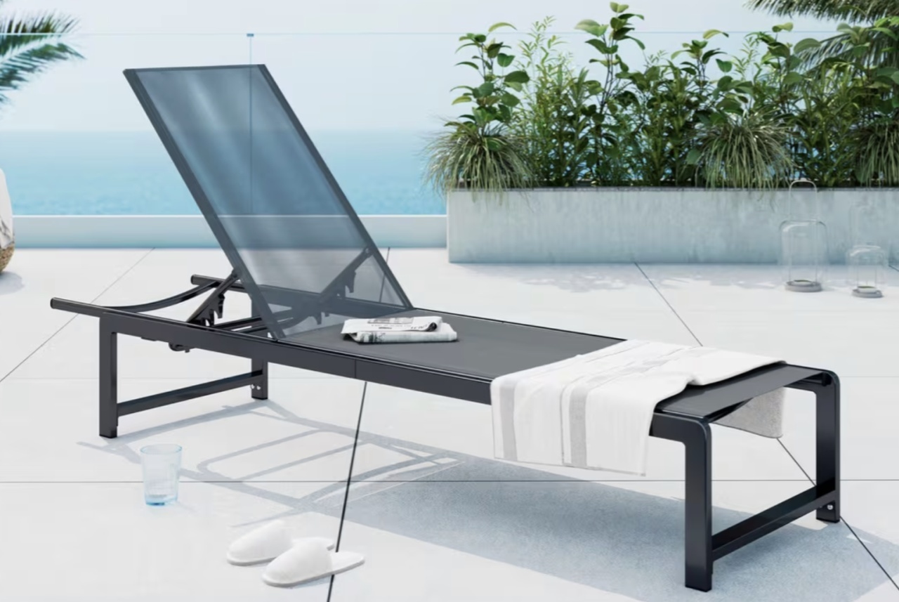 Sezlong de gradina Ambia, 190/34/60 cm